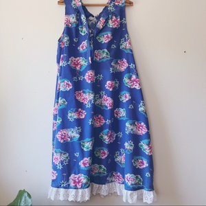 Vintage Hawaiian floral dress‎ L